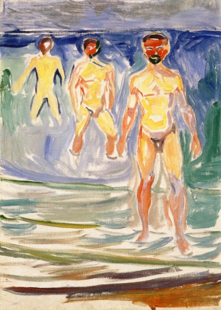 Uomini che fanno il bagno - 1907
